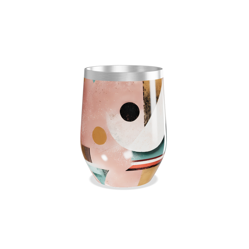 Copo Térmico Slim - Estampa Geométrica Colorida