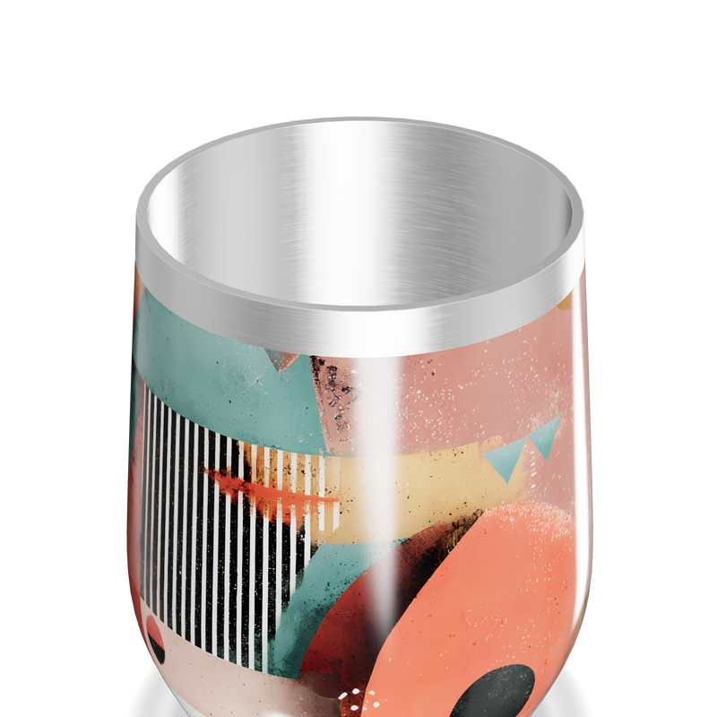 Copo Térmico Slim - Estampa Geométrica Colorida