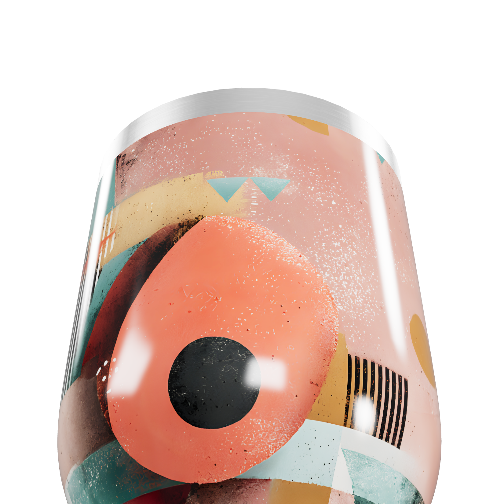 Copo Térmico Slim - Estampa Geométrica Colorida