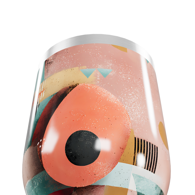 Copo Térmico Slim - Estampa Geométrica Colorida