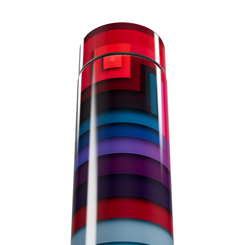 Garrafa Térmica Touch - Listras Coloridas