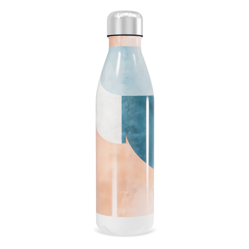 Garrafa Inox - Azul e Laranja Estampada