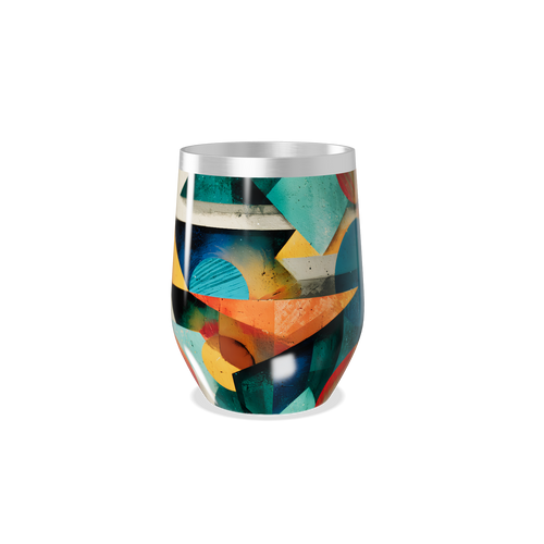 Copo Térmico Slim - Estampa Geométrica Colorida