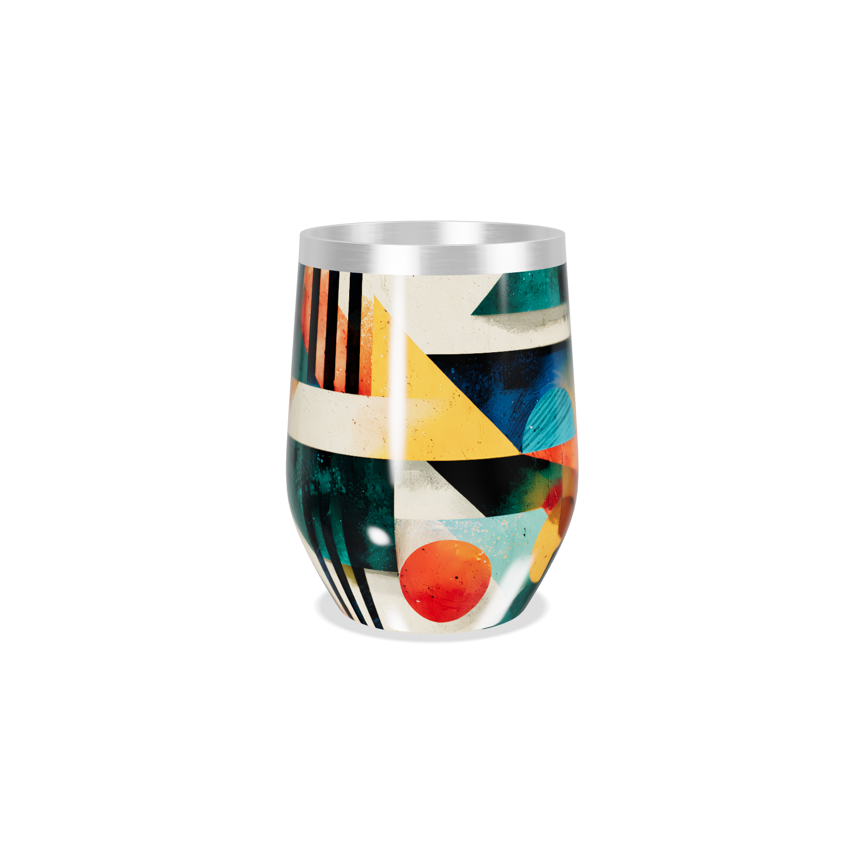 Copo Térmico Slim - Estampa Geométrica Colorida