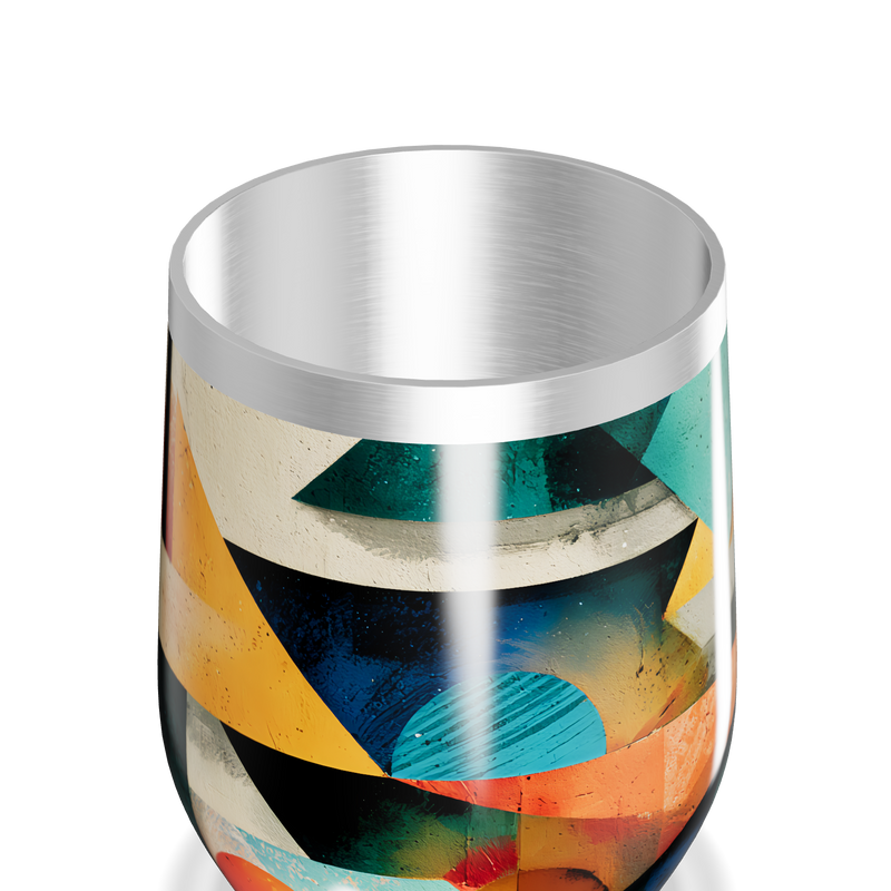 Copo Térmico Slim - Estampa Geométrica Colorida