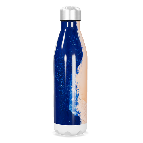 Garrafa Inox Azul - Estampa Abstrata