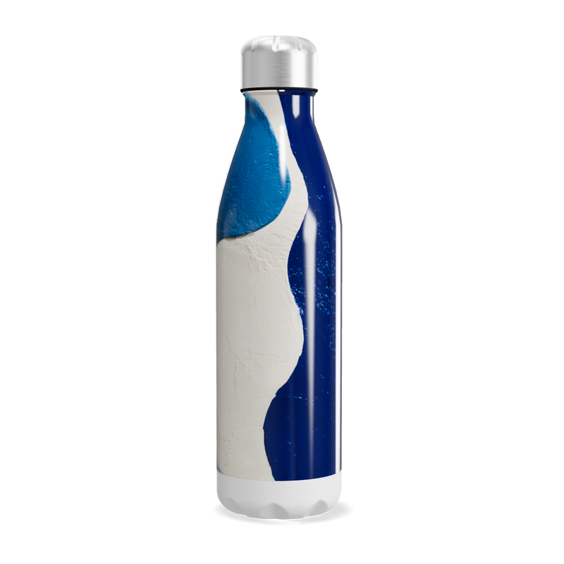 Garrafa Inox Azul - Estampa Abstrata