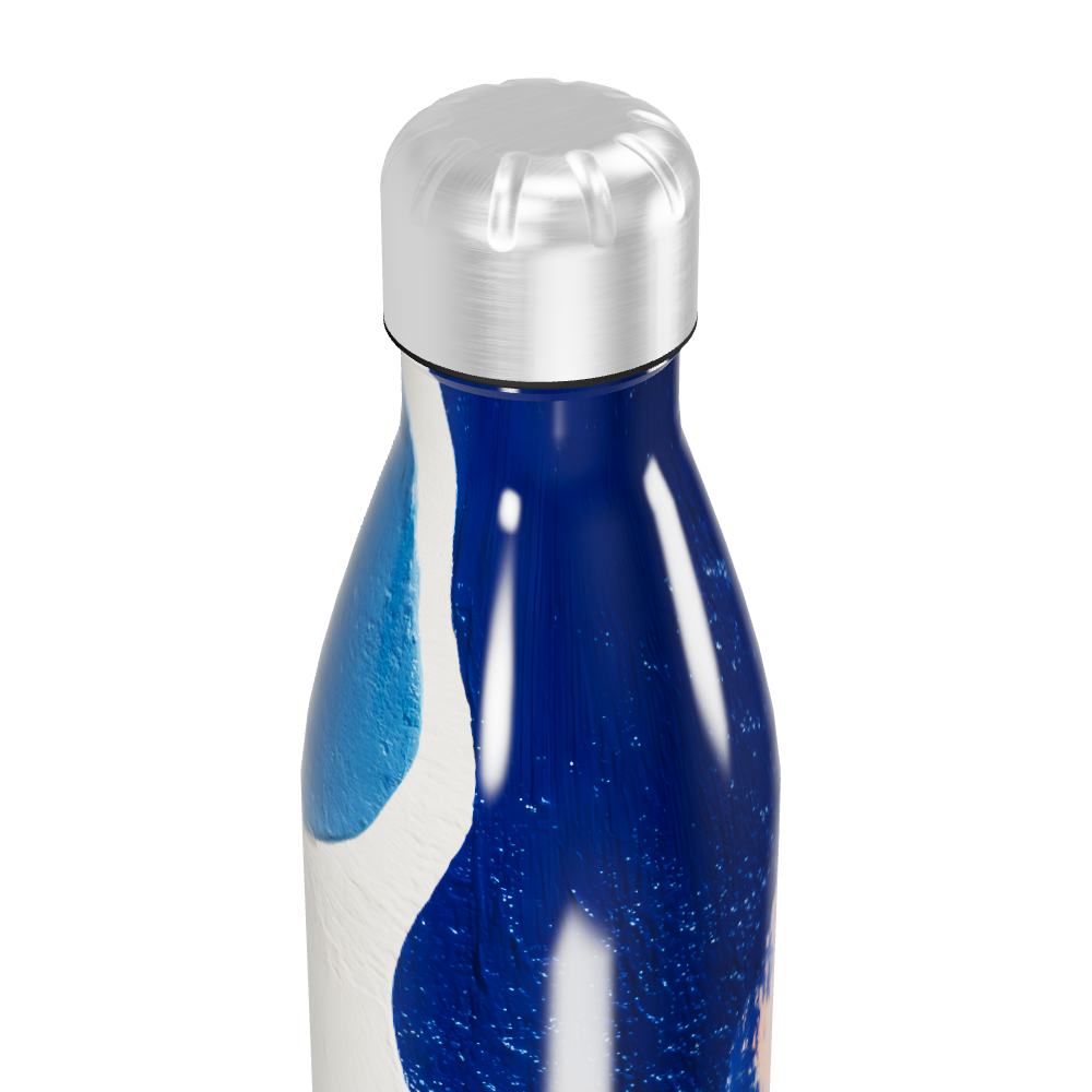 Garrafa Inox Azul - Estampa Abstrata