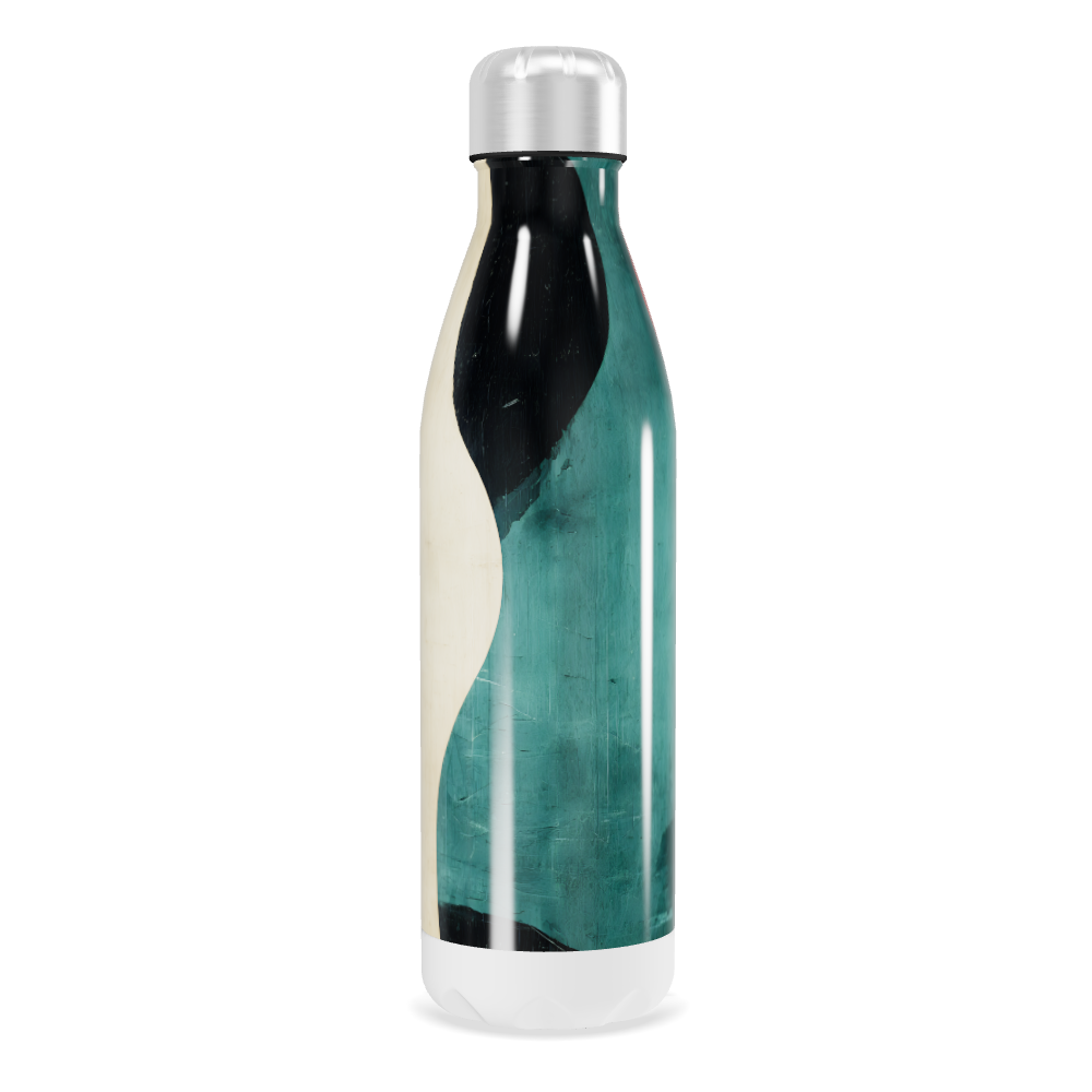 Garrafa Inox Vermelha - Tampa Prata