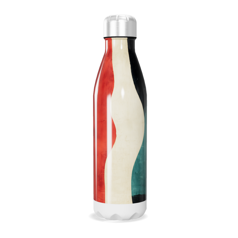 Garrafa Inox Vermelha - Tampa Prata