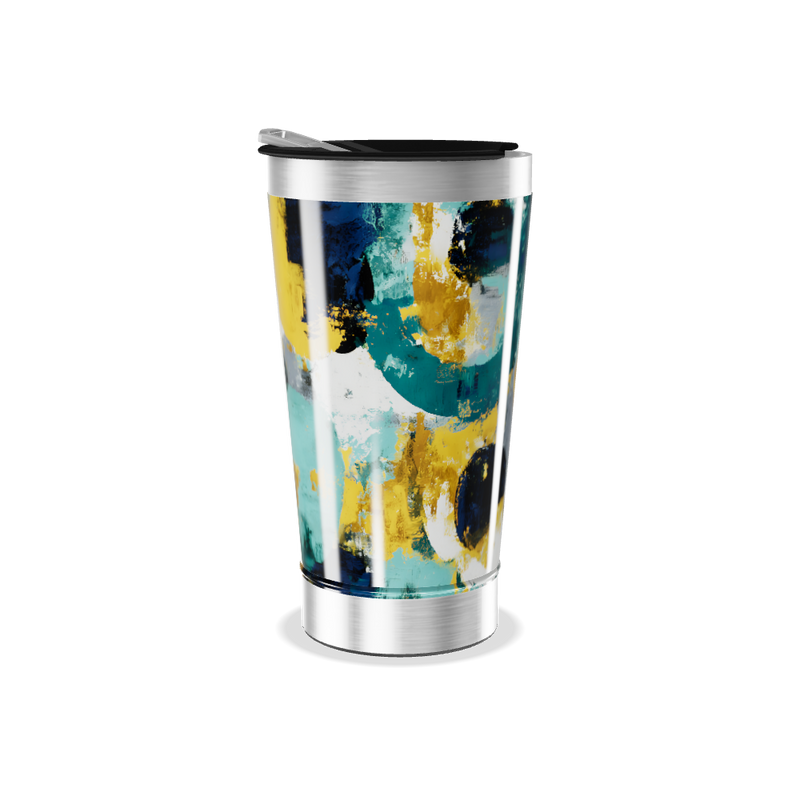 Copo Térmico - Estampa Abstrata Colorida