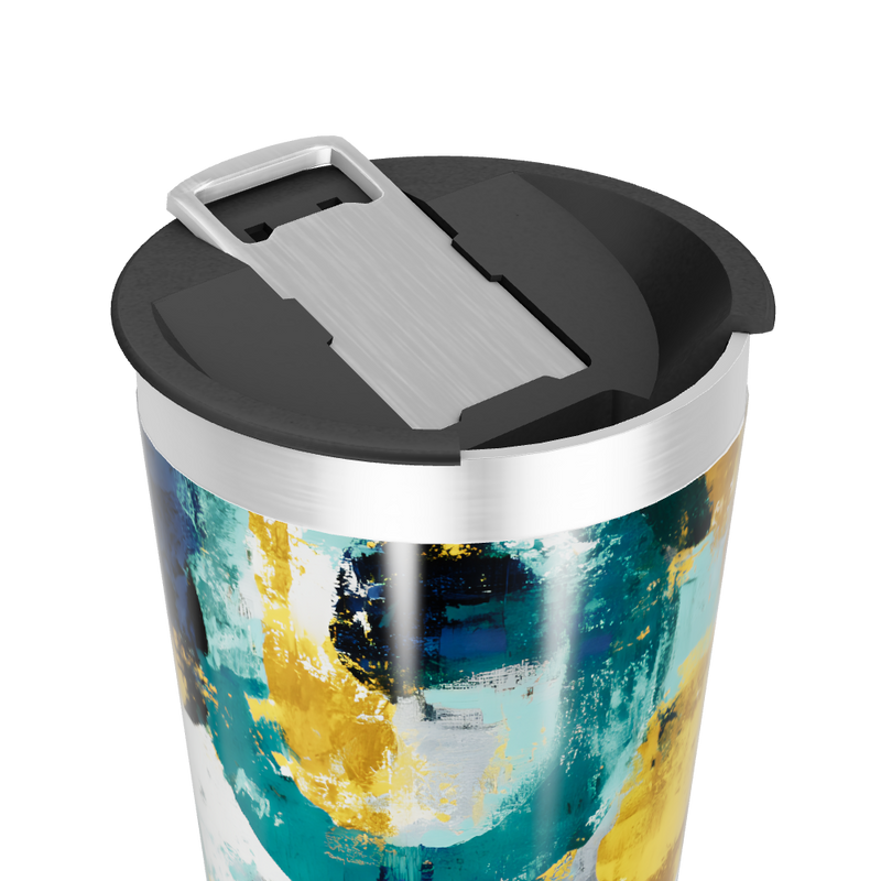 Copo Térmico - Estampa Abstrata Colorida