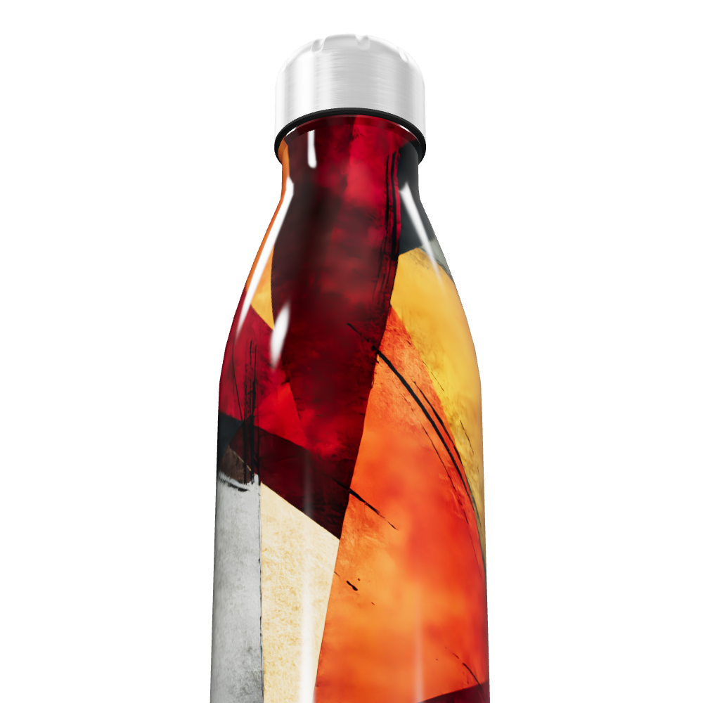 Garrafa Inox - Estampa Abstrata Colorida