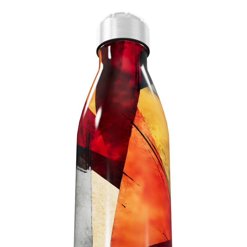Garrafa Inox - Estampa Abstrata Colorida