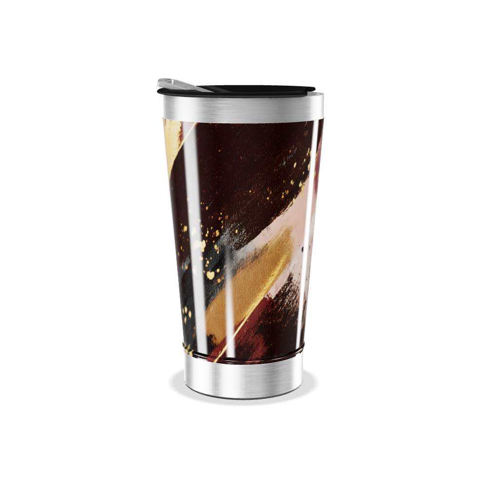Copo Térmico - Pintura Abstrata Colorida