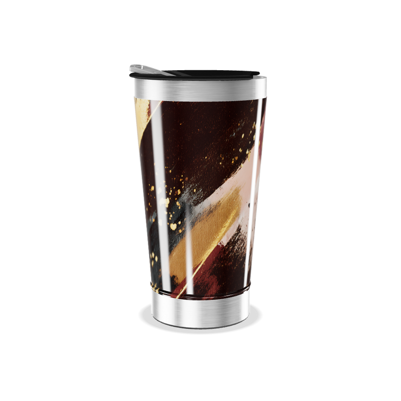 Copo Térmico - Pintura Abstrata Colorida