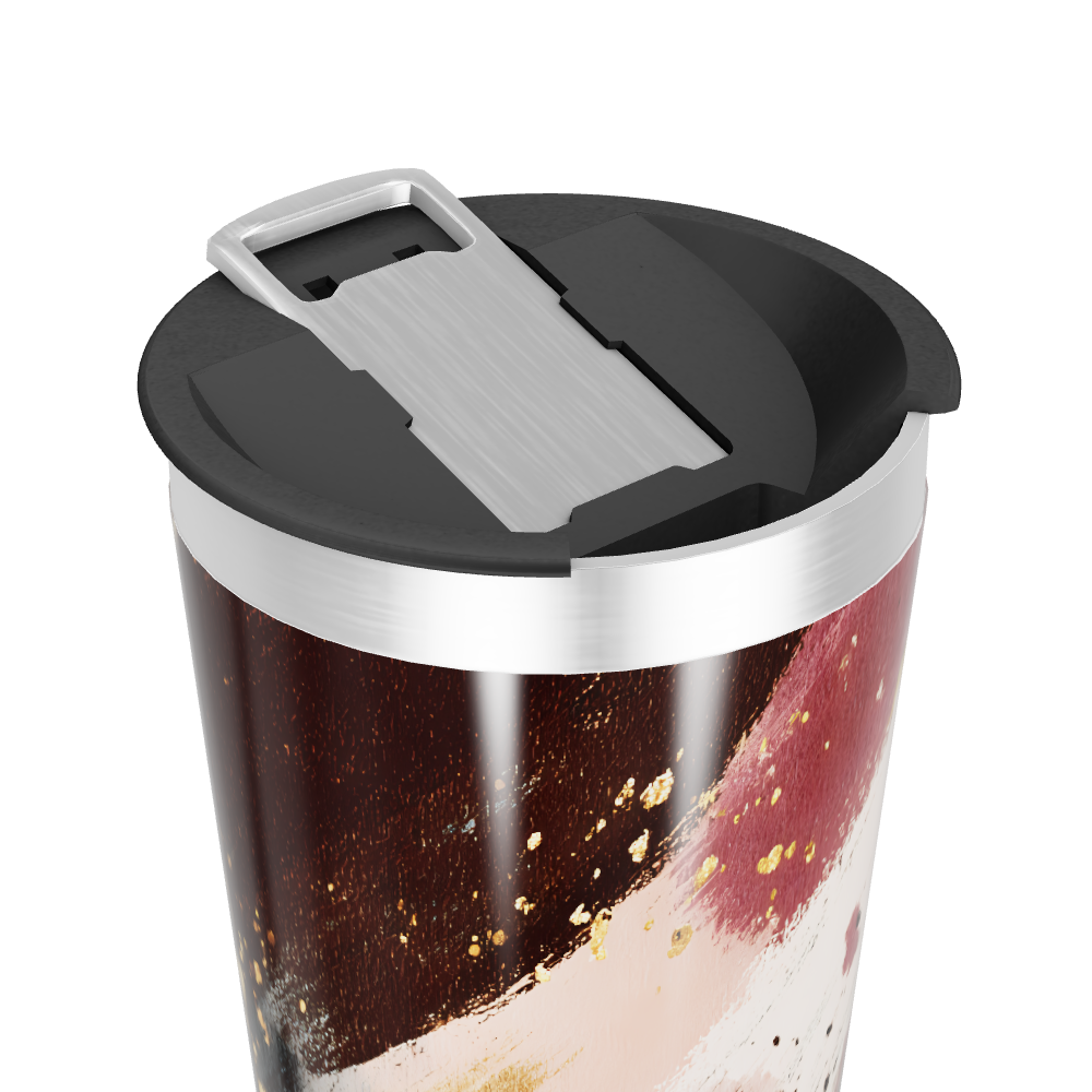 Copo Térmico - Pintura Abstrata Colorida