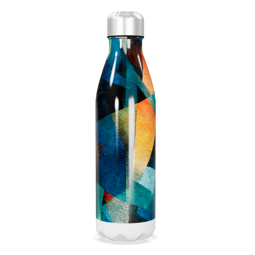 Garrafa Inox - Estampa Geométrica Colorida
