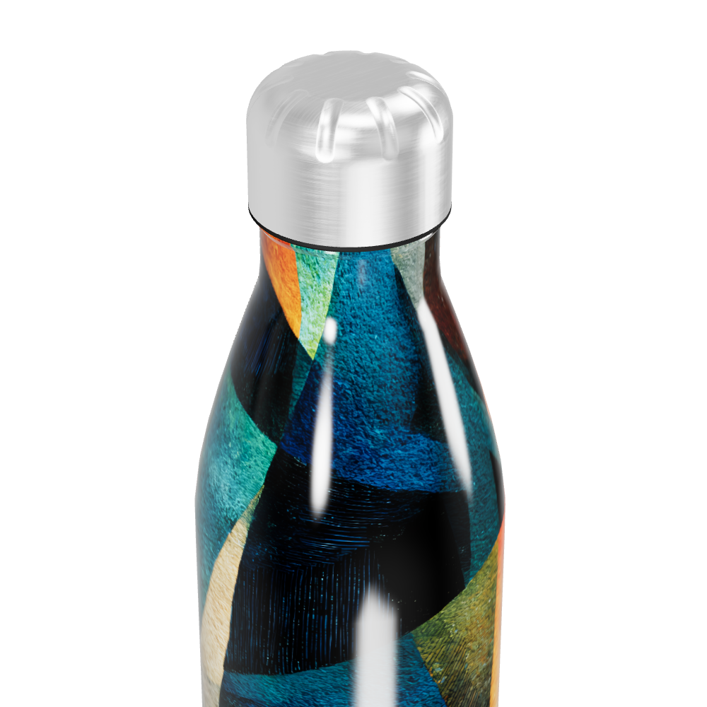 Garrafa Inox - Estampa Geométrica Colorida