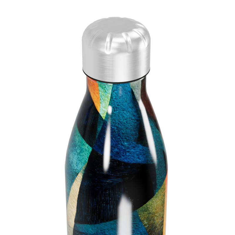 Garrafa Inox - Estampa Geométrica Colorida