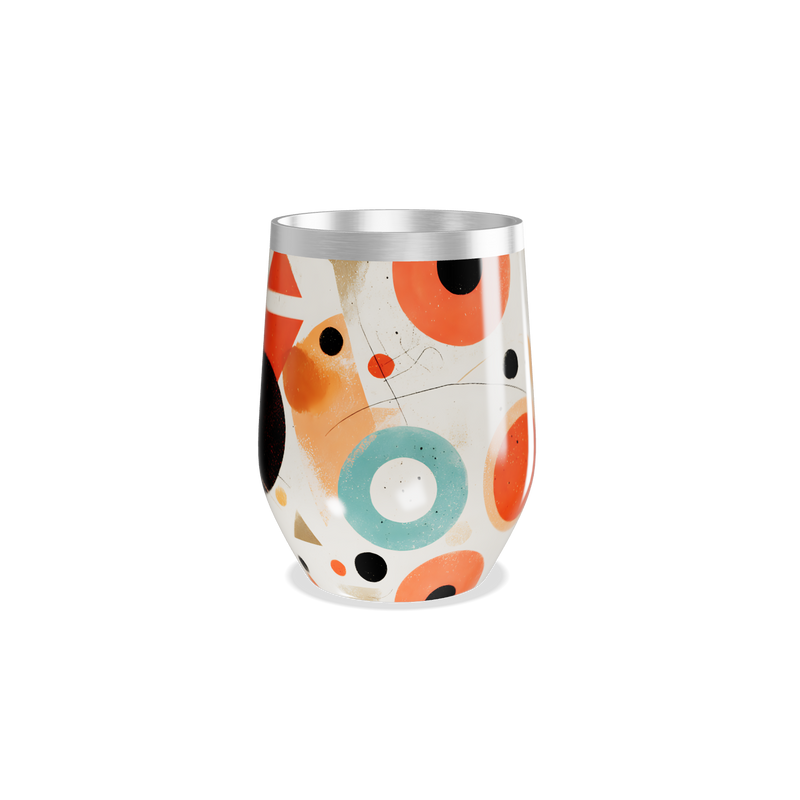 Copo Térmico Slim - Estampa Geométrica Colorida