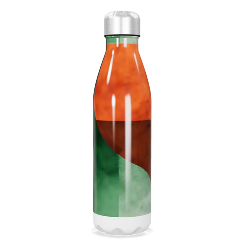 Garrafa Inox - Verde e Laranja