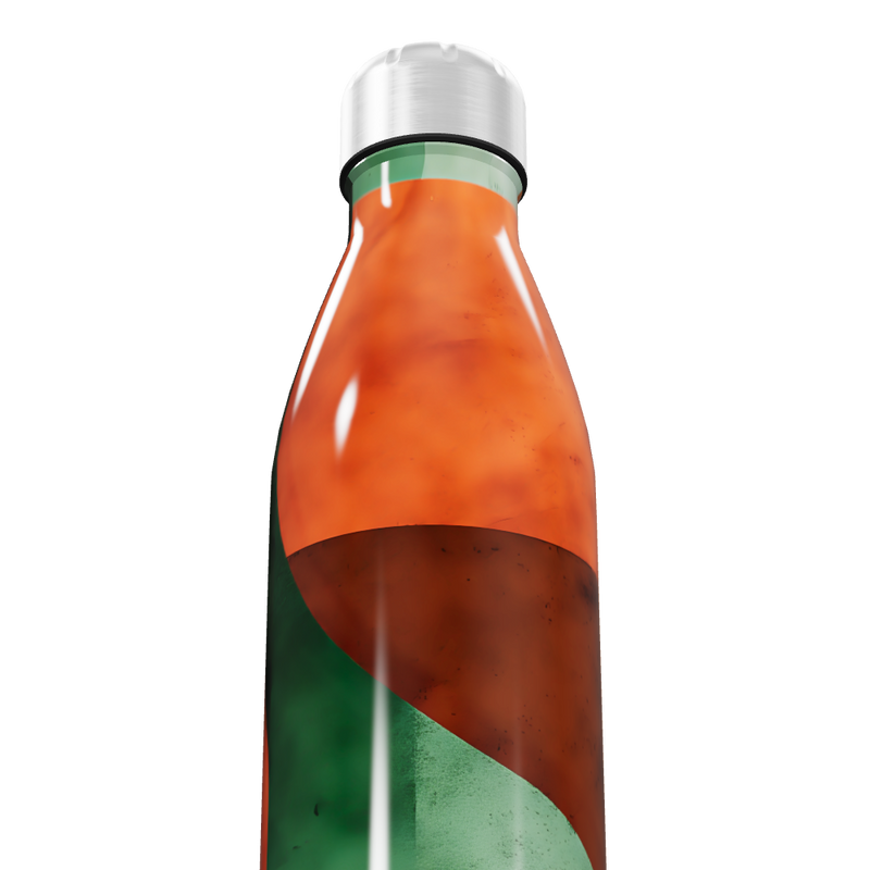 Garrafa Inox - Verde e Laranja