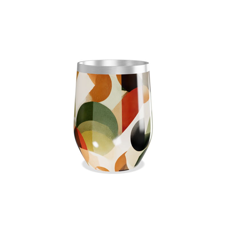 Copo Térmico Slim - Estampa Geométrica Colorida