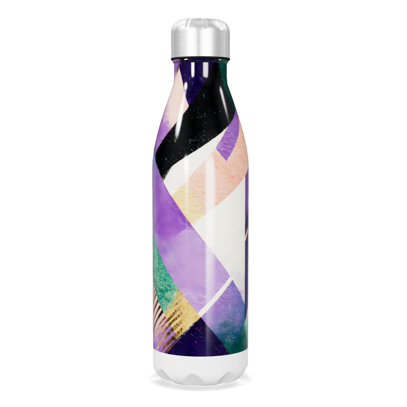 Garrafa Inox - Estampa Geométrica Colorida