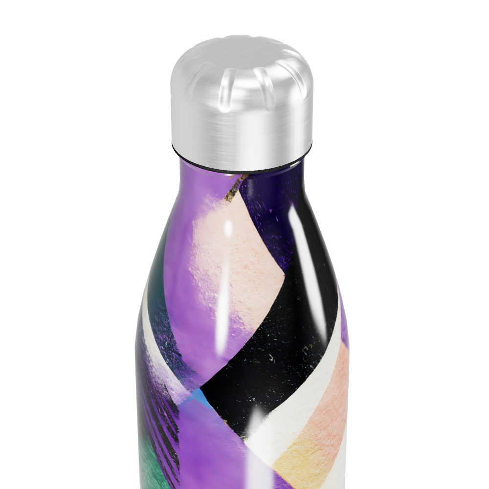 Garrafa Inox - Estampa Geométrica Colorida