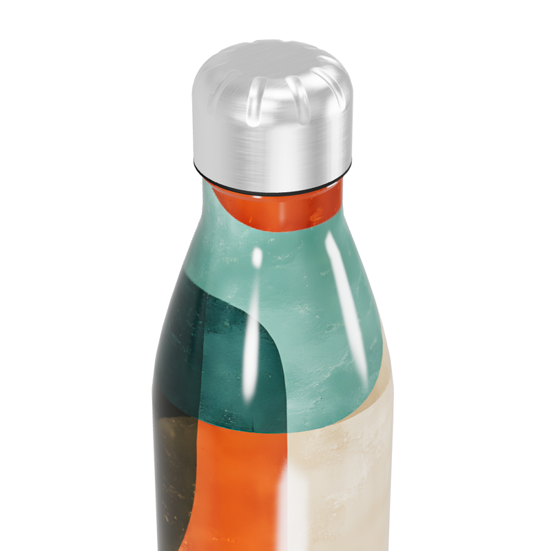 Garrafa Inox Estampada Abstrata Colorida