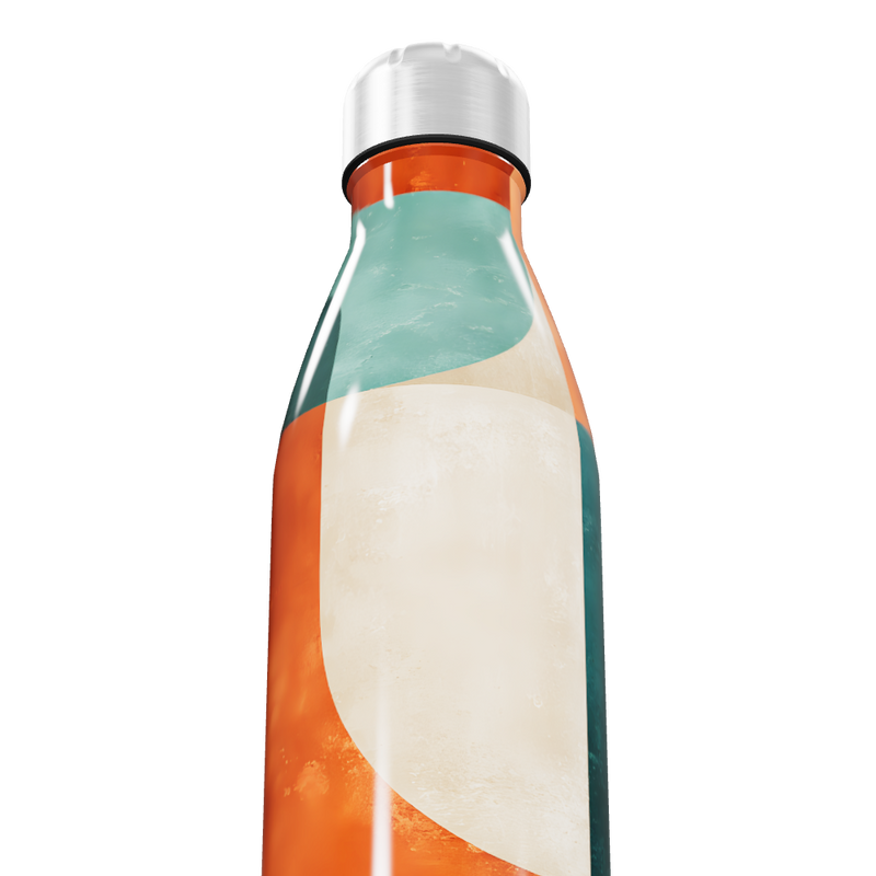 Garrafa Inox Estampada Abstrata Colorida