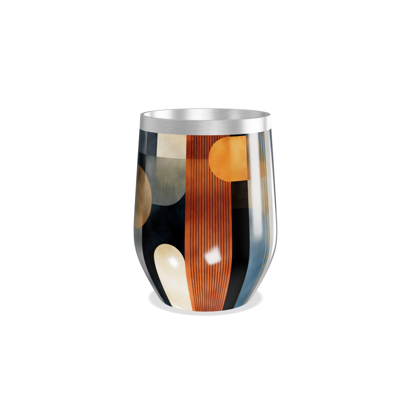 Copo Térmico Slim - Estampado Geométrico Colorido