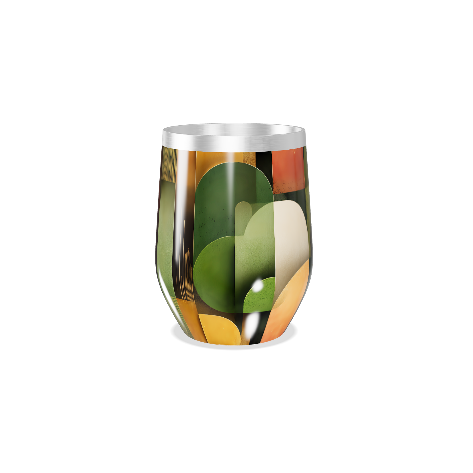 Copo Térmico Slim - Design Abstrato Colorido