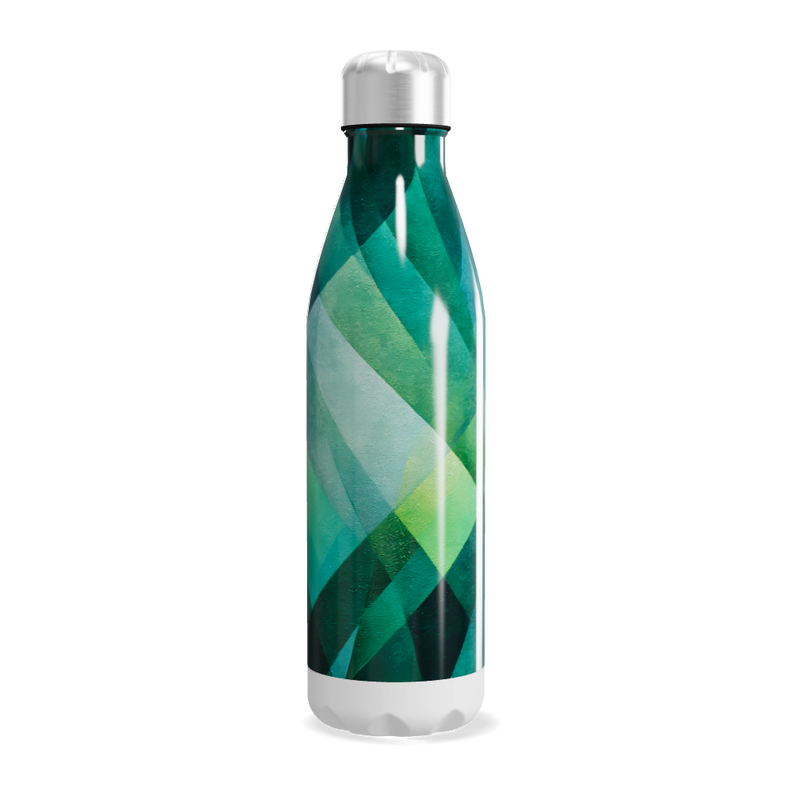 Garrafa Inox Estampada Verde Azul 500ml