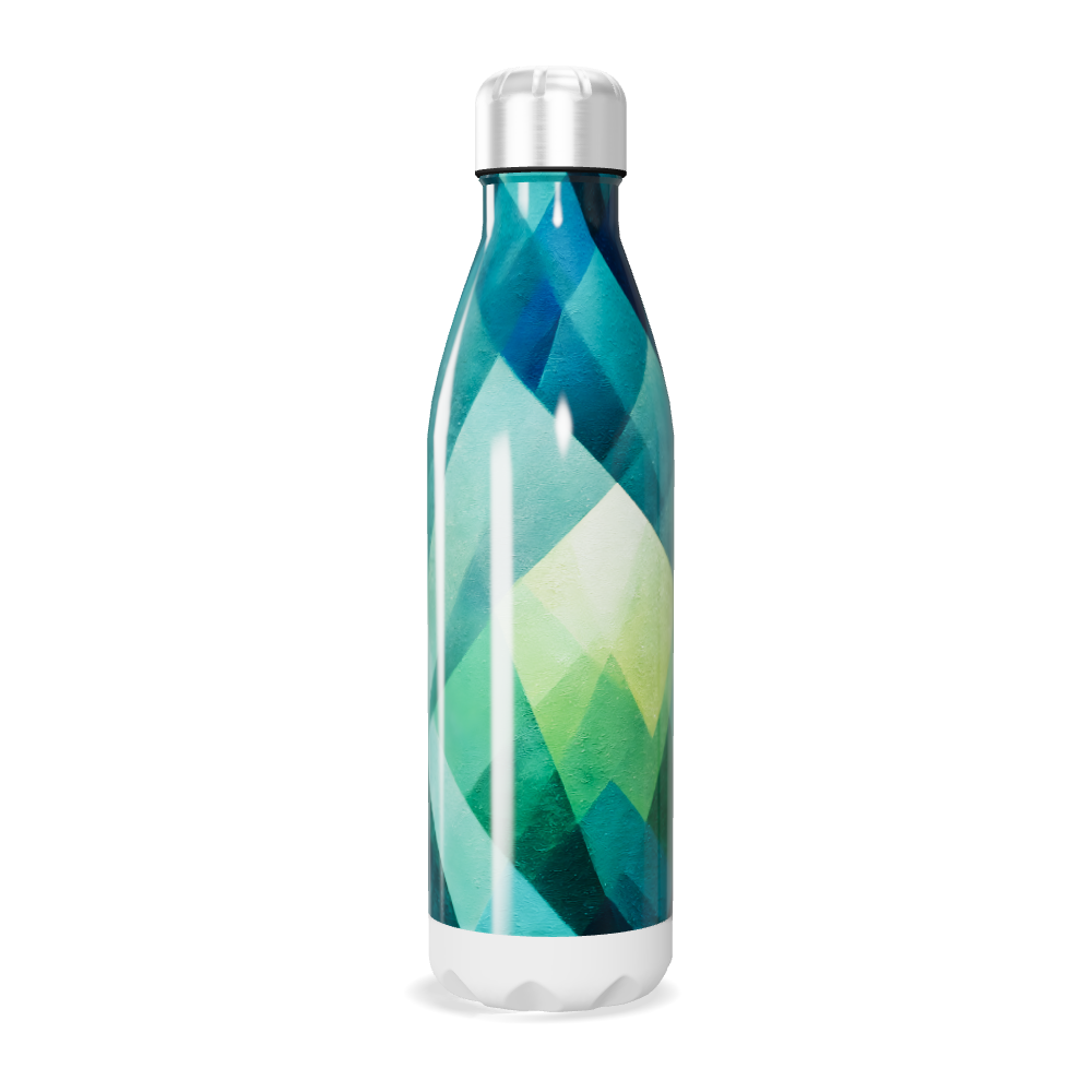Garrafa Inox Estampada Verde Azul 500ml