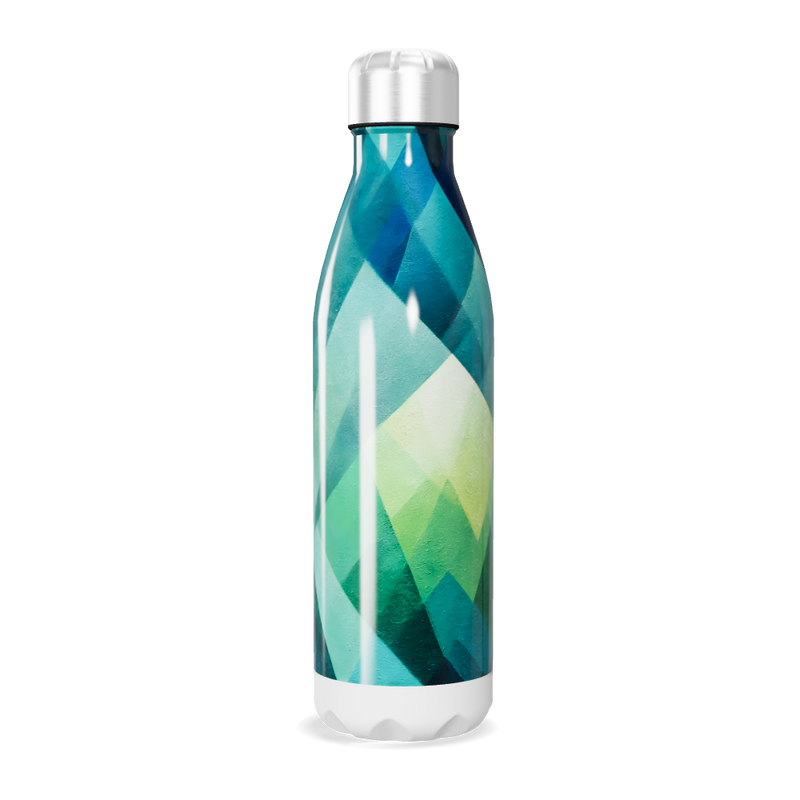 Garrafa Inox Estampada Verde Azul 500ml
