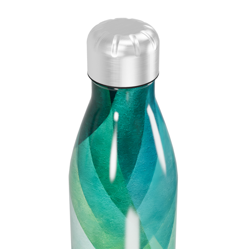 Garrafa Inox Estampada Verde Azul 500ml