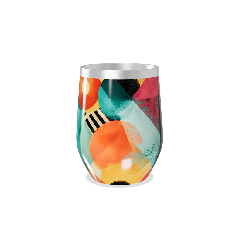Copo Térmico Slim - Estampa Abstrata Colorida