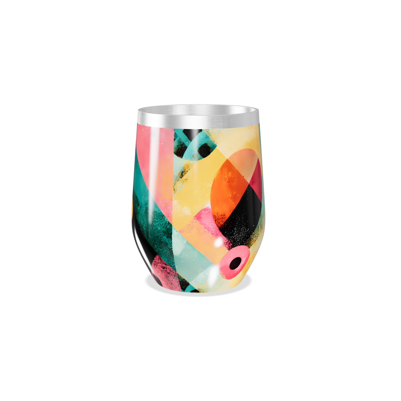 Copo Térmico Slim - Estampa Abstrata Colorida