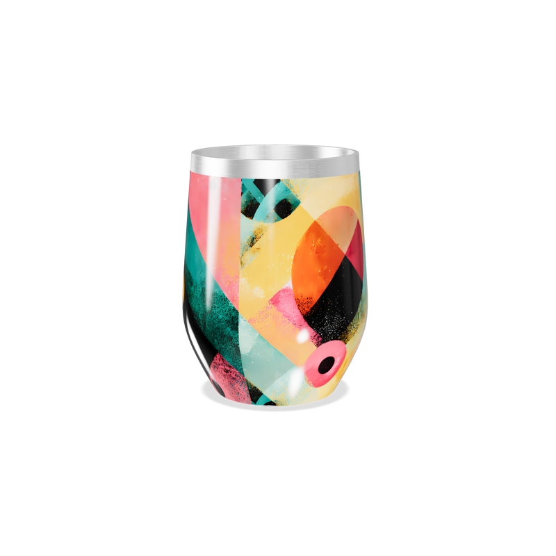 Copo Térmico Slim - Estampa Abstrata Colorida