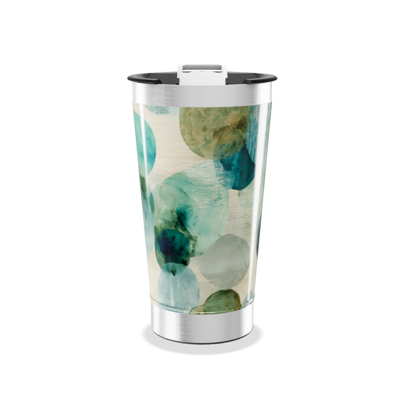 Copo Térmico - Estampa Aqua Abstrata