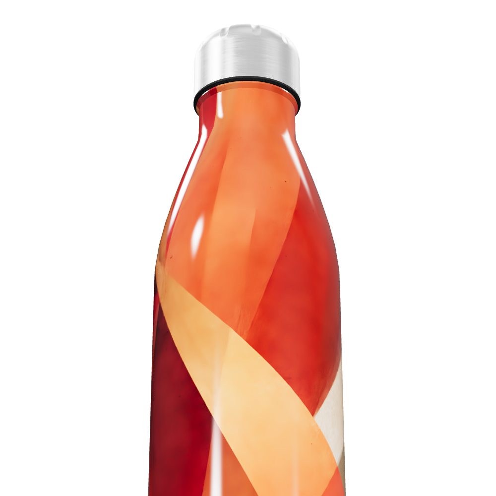Garrafa Inox Laranja Estampada 500ml