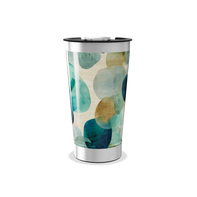 Copo Térmico - Estampa Aqua Abstrata