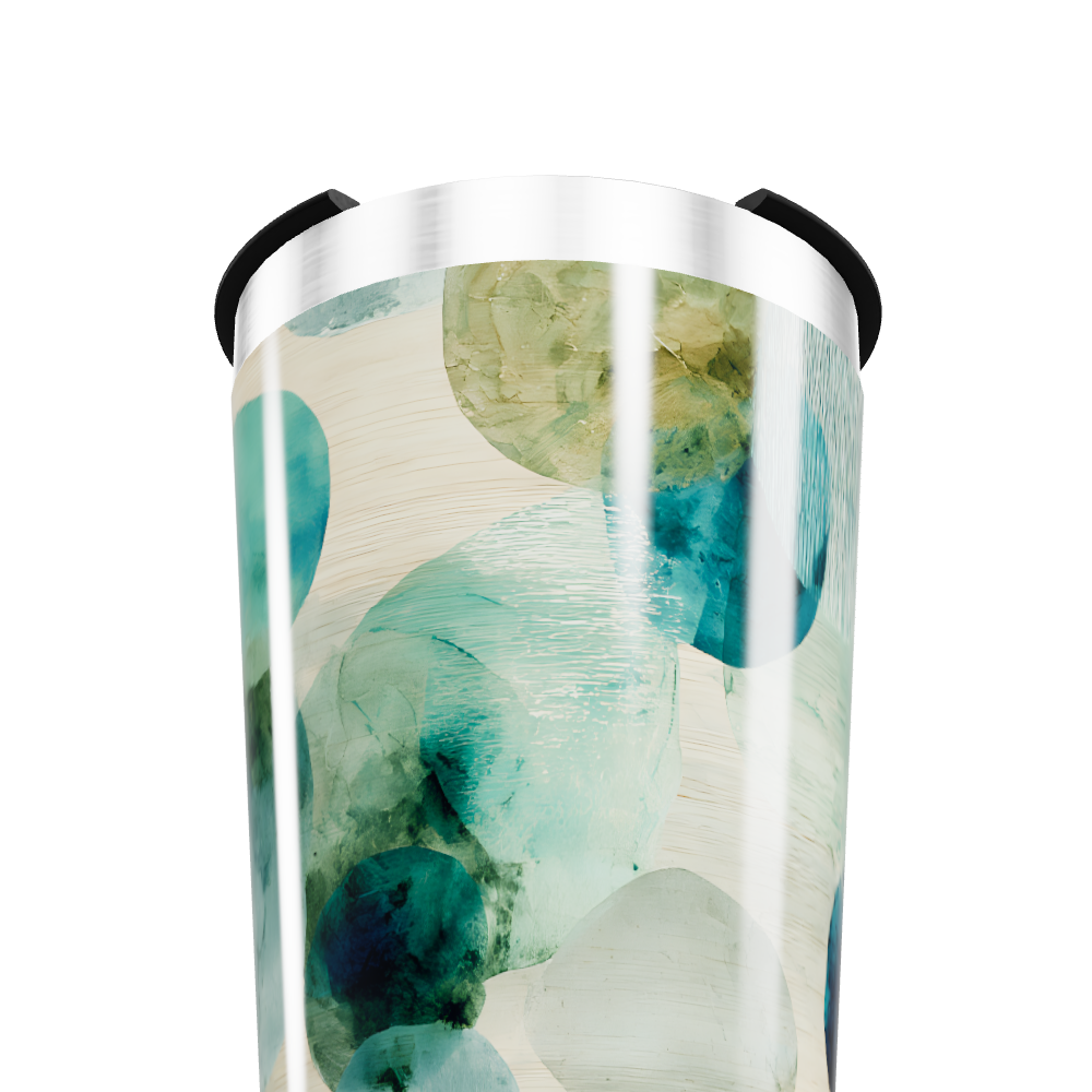 Copo Térmico - Estampa Aqua Abstrata