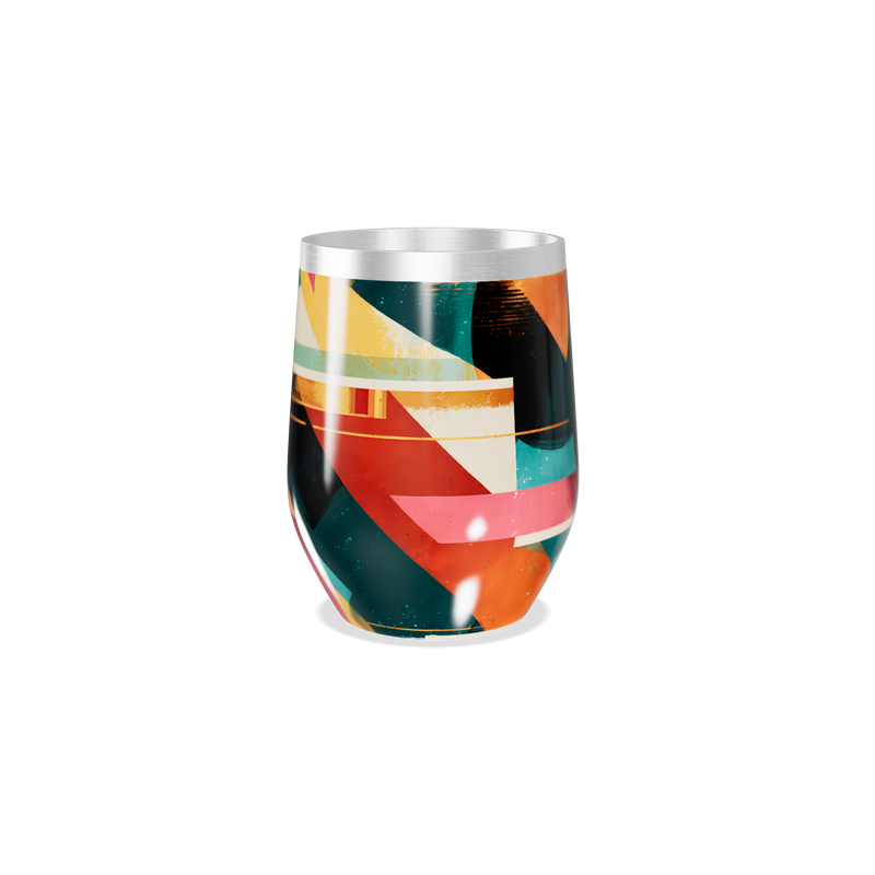 Copo Térmico Slim - Colorido Geométrico Inox