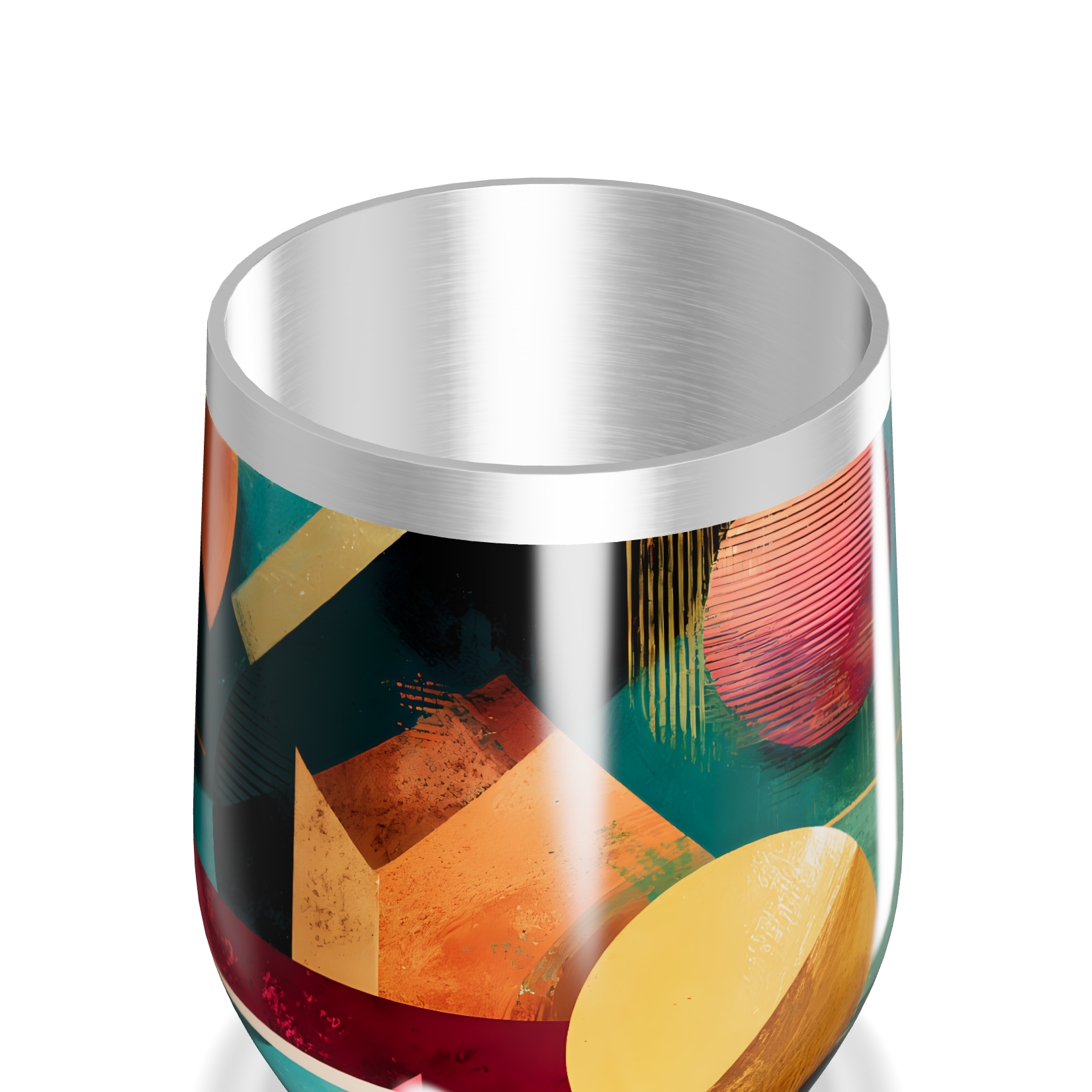 Copo Térmico Slim - Colorido Geométrico Inox