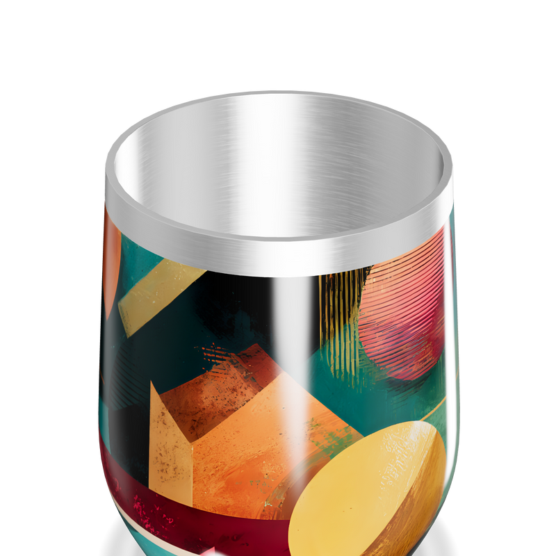 Copo Térmico Slim - Colorido Geométrico Inox