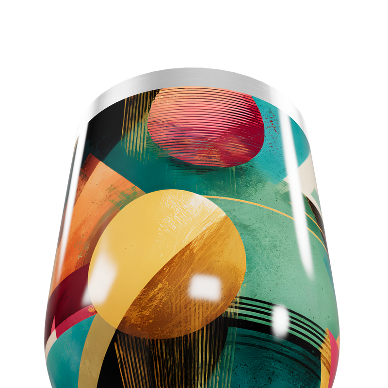 Copo Térmico Slim - Colorido Geométrico Inox