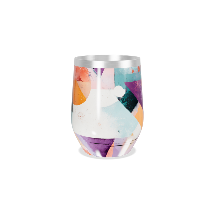 Copo Térmico Slim - Colorido Geométrico Inox